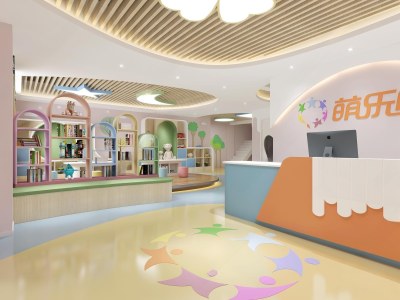 现代幼儿园大厅3D模型下载